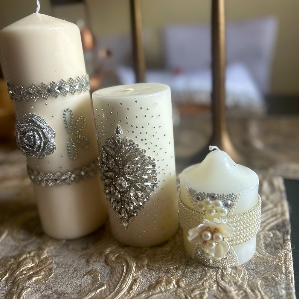Bridal Set of Decorative Candles
